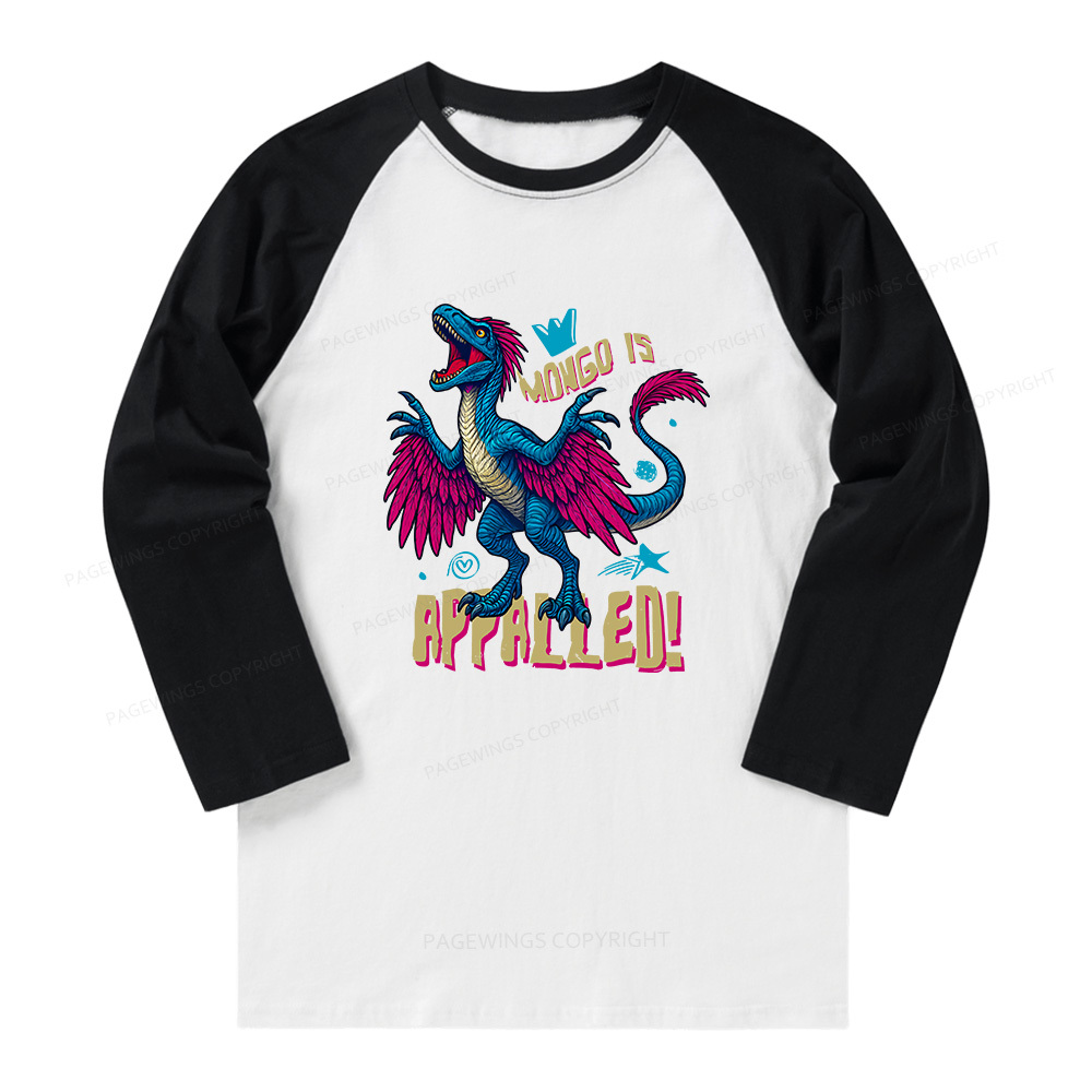 Pagewings Mongo is Appalled Long Sleeve Raglan T-shirt