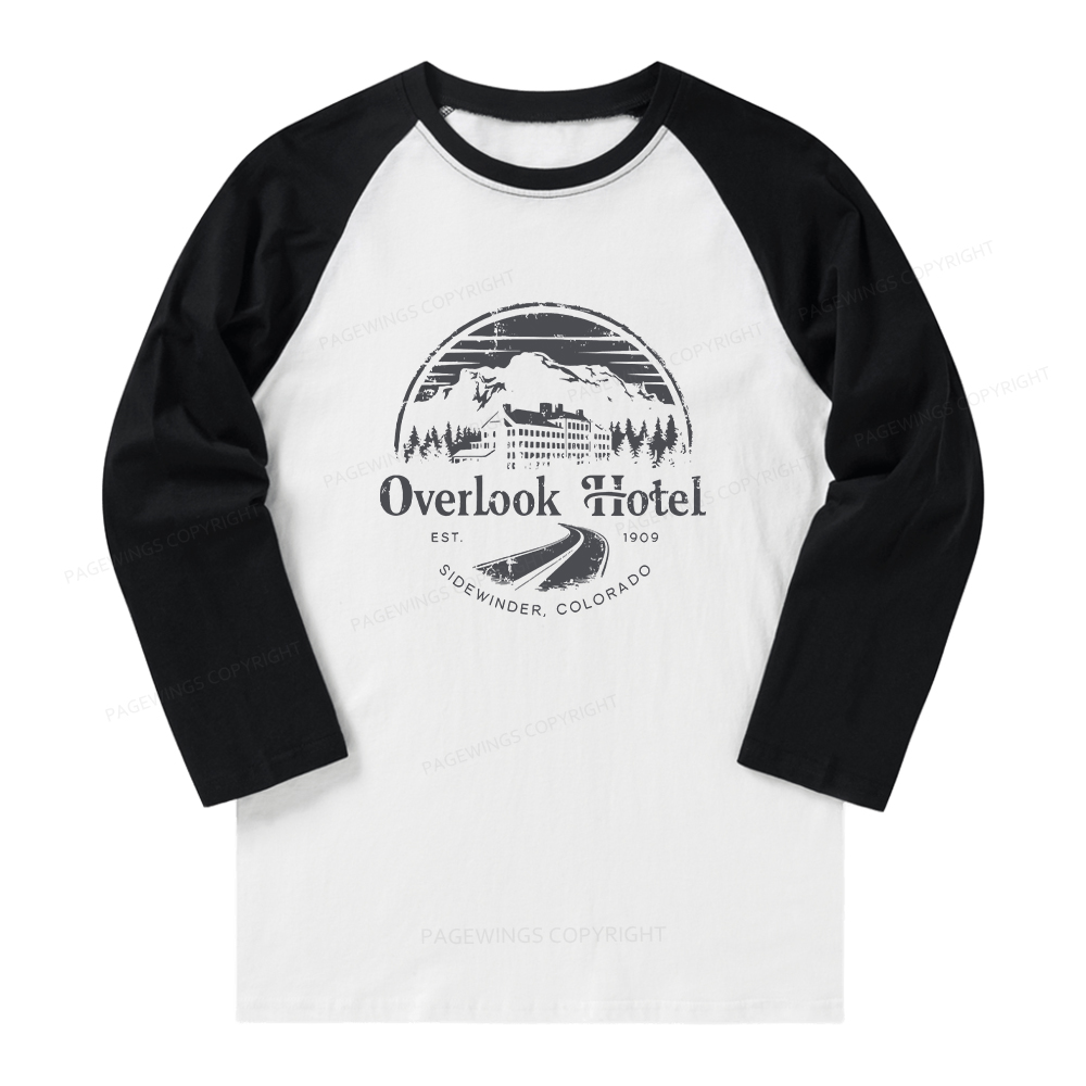 Pagewings Overlook Hotel Long Sleeve Raglan T-shirt