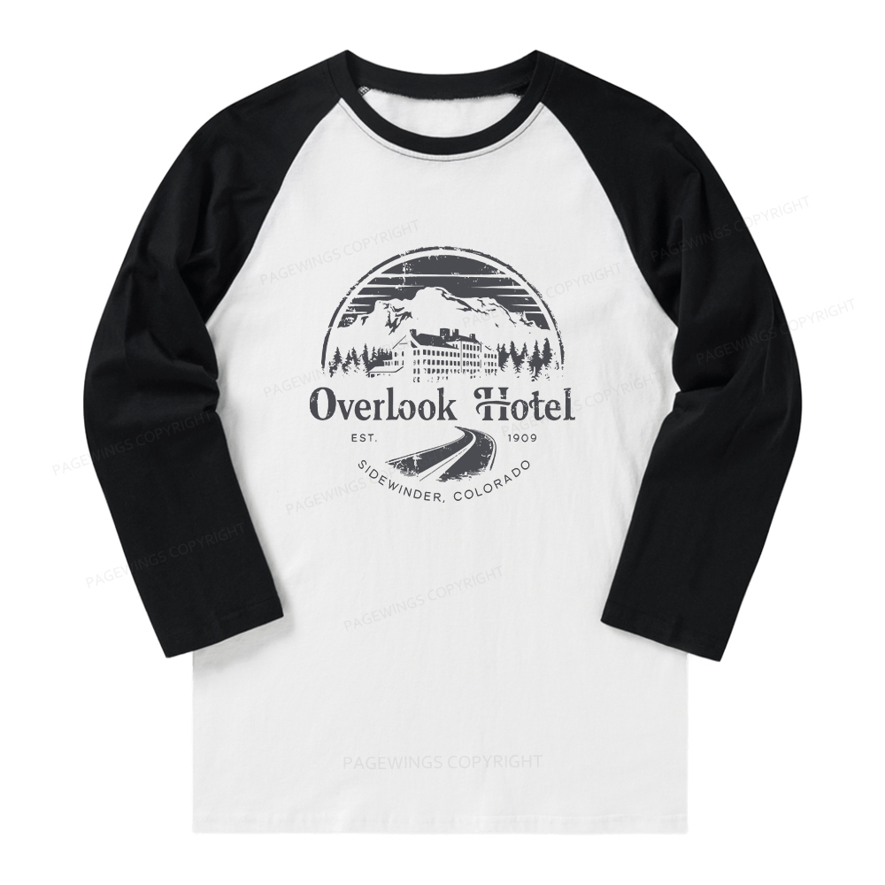 Pagewings Overlook Hotel Long Sleeve Raglan T-shirt