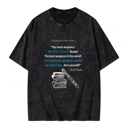 Pagewings We're In A Library Unisex Washed T-shirt