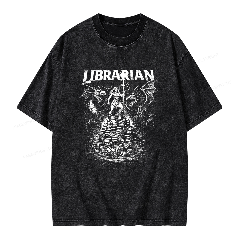 Pagewings Librarian Unisex Washed T-shirt