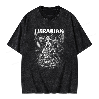 Pagewings Librarian Unisex Washed T-shirt