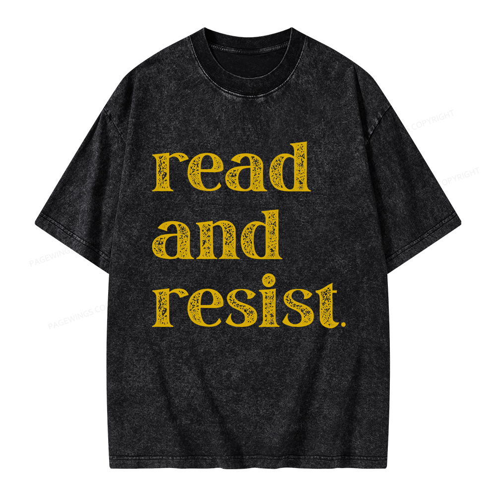 Pagewings Read And Resist Unisex Washed T-shirt
