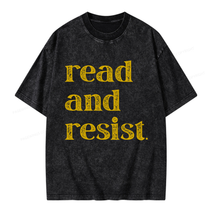 Pagewings Read And Resist Unisex Washed T-shirt