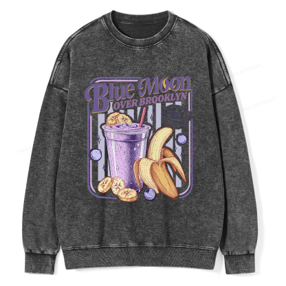 Pagewings Blue Moon Over Brooklyn Washed Sweatshirt