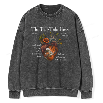 Pagewings Tale Heart Washed Sweatshirt