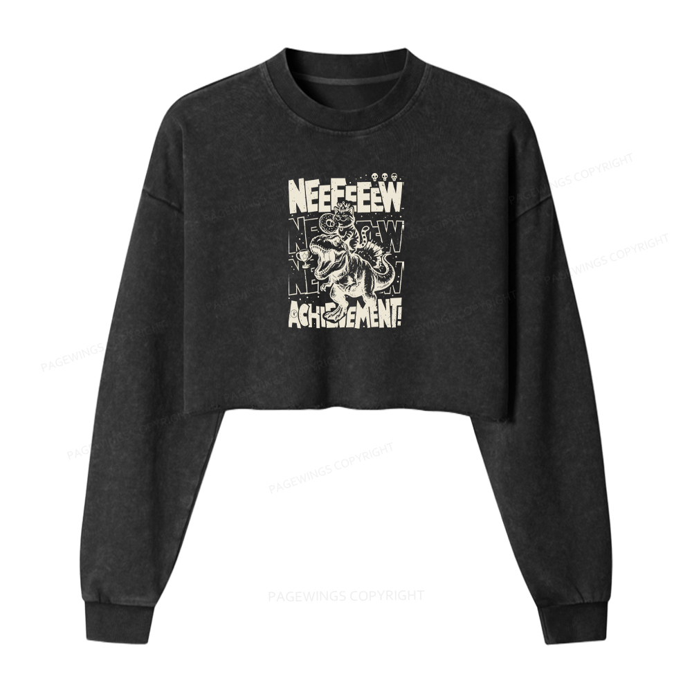 Pagewings New Achievement Washed Crop Sweatshirt