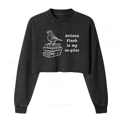 Pagewings To Kill A Mockingbird Washed Crop Sweatshirt