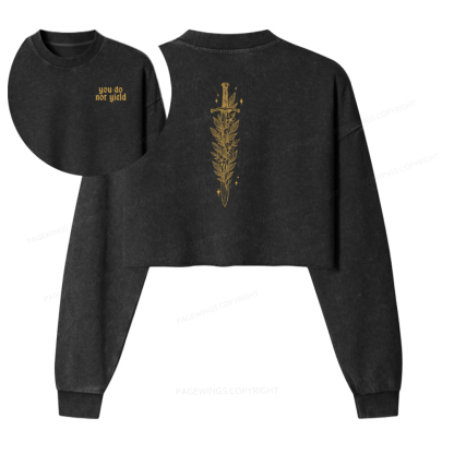 Pagewings You Do Not Yield Washed Crop Sweatshirt