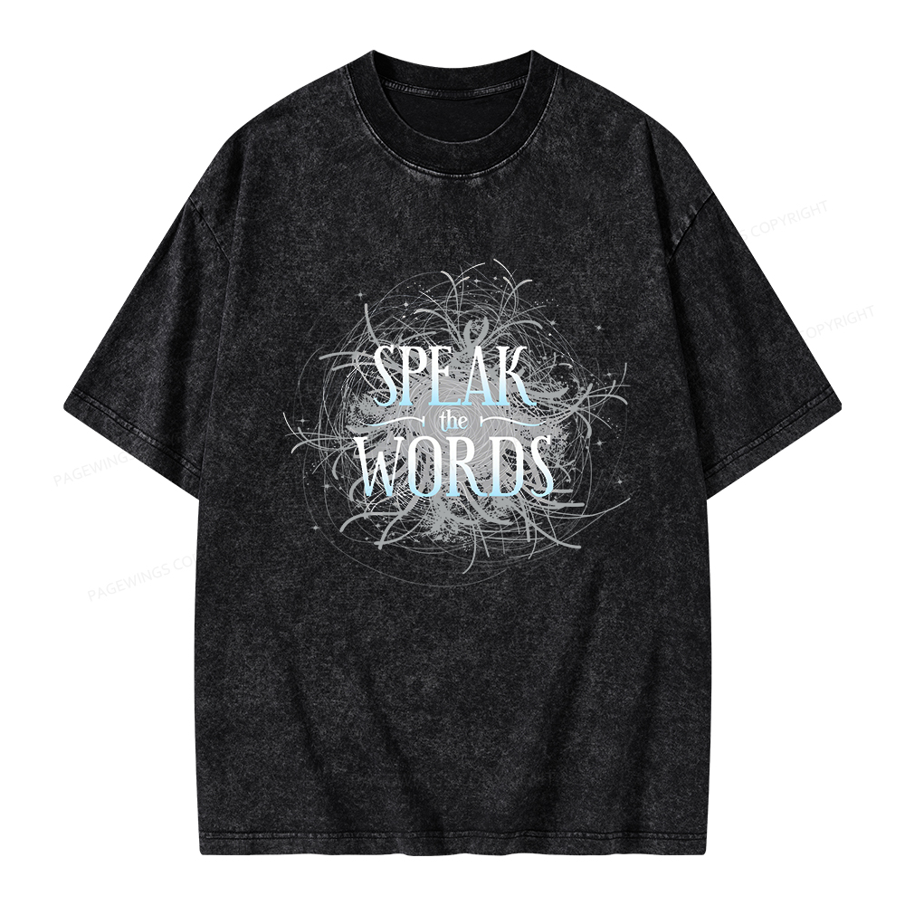 Pagewings Speak The Words Unisex Washed T-shirt