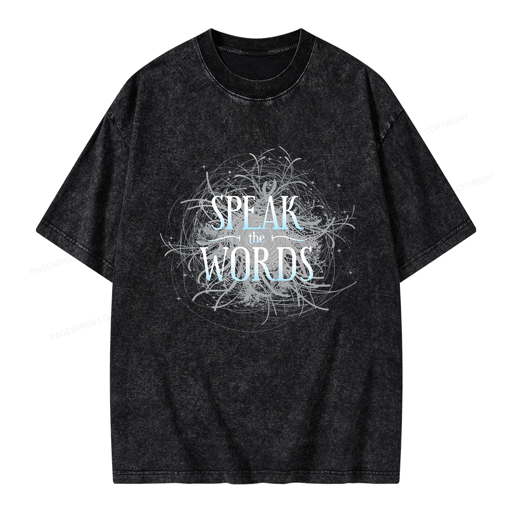 Pagewings Speak The Words Unisex Washed T-shirt