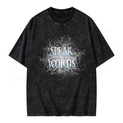 Pagewings Speak The Words Unisex Washed T-shirt