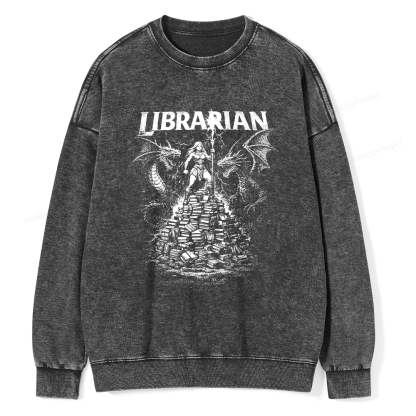 Pagewings Librarian Washed Sweatshirt