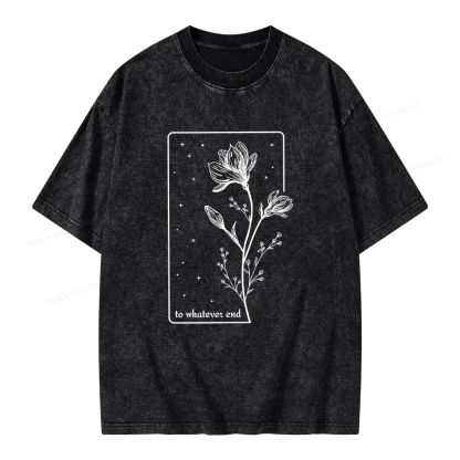 Pagewings To Whatever End Unisex Washed T-shirt