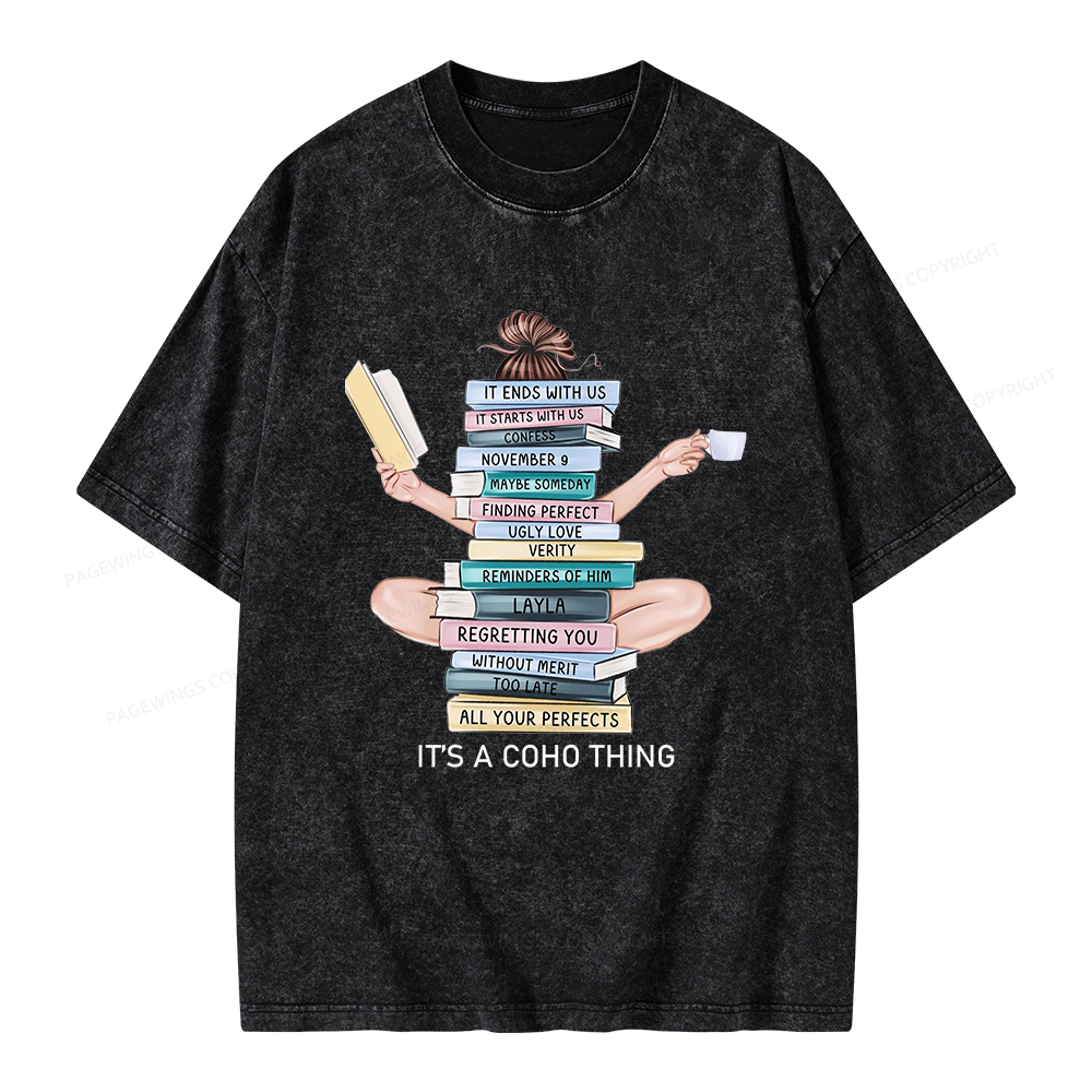 Pagewings Its a CoHo Thing Book Unisex Washed T-shirt