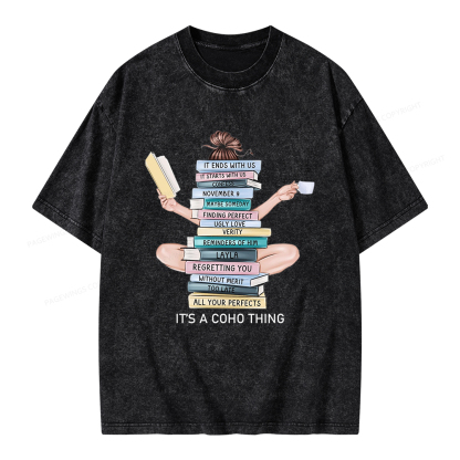 Pagewings Its a CoHo Thing Book Unisex Washed T-shirt