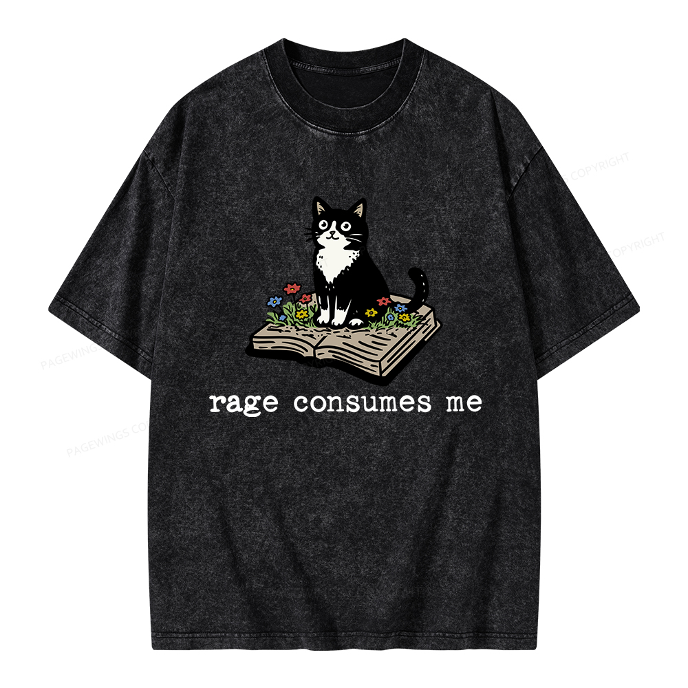Pagewings Rage Consumes Me Unisex Washed T-shirt