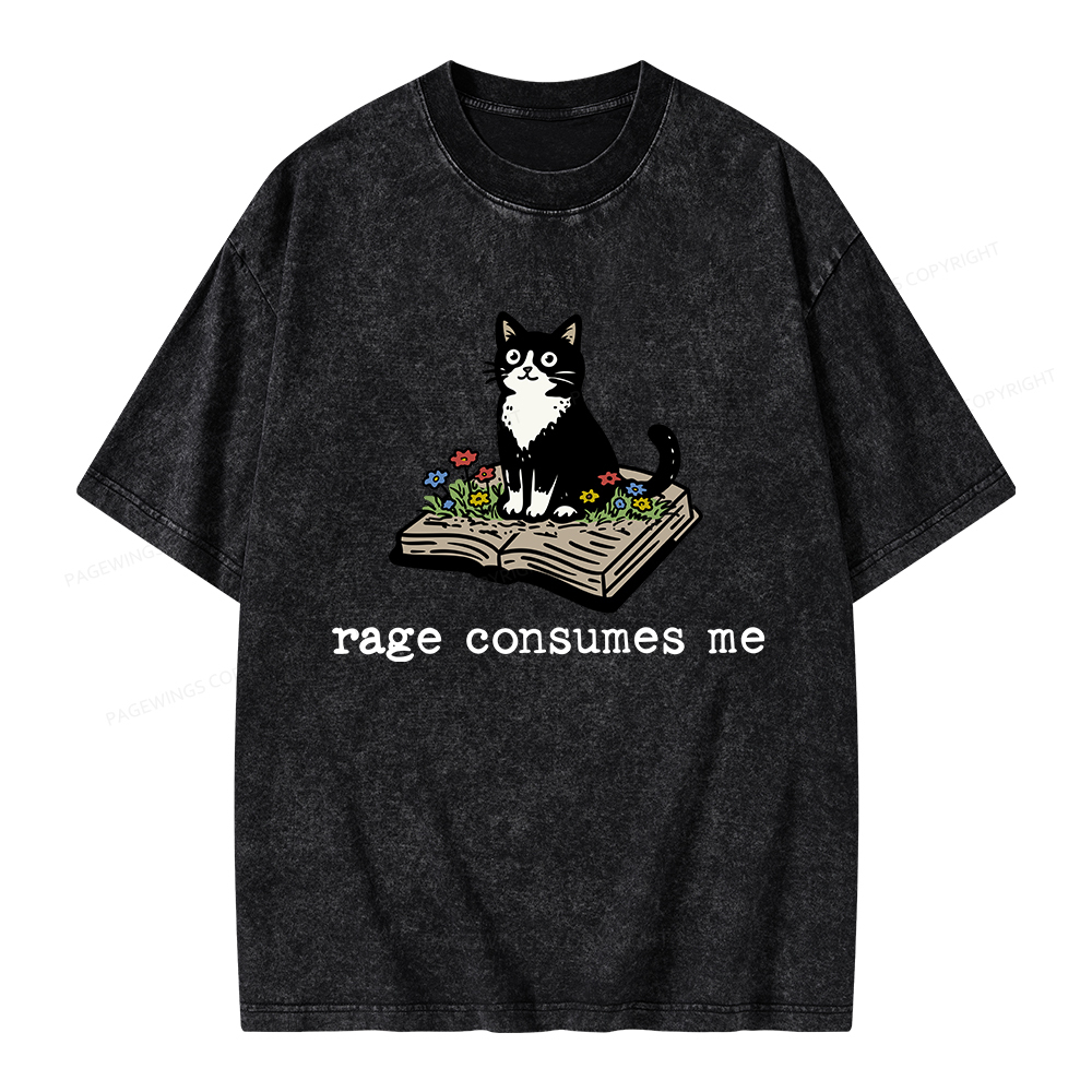Pagewings Rage Consumes Me Unisex Washed T-shirt