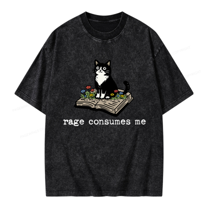 Pagewings Rage Consumes Me Unisex Washed T-shirt