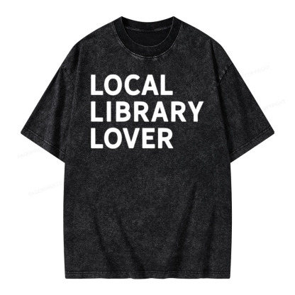 Pagewings Support Your Local Library Sweatshirt Unisex Washed T-shirt