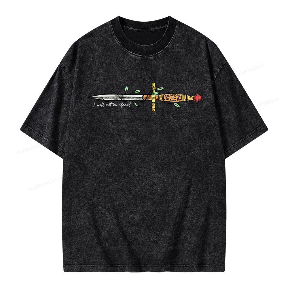 Pagewings I Will Not Be Afraid Unisex Washed T-shirt
