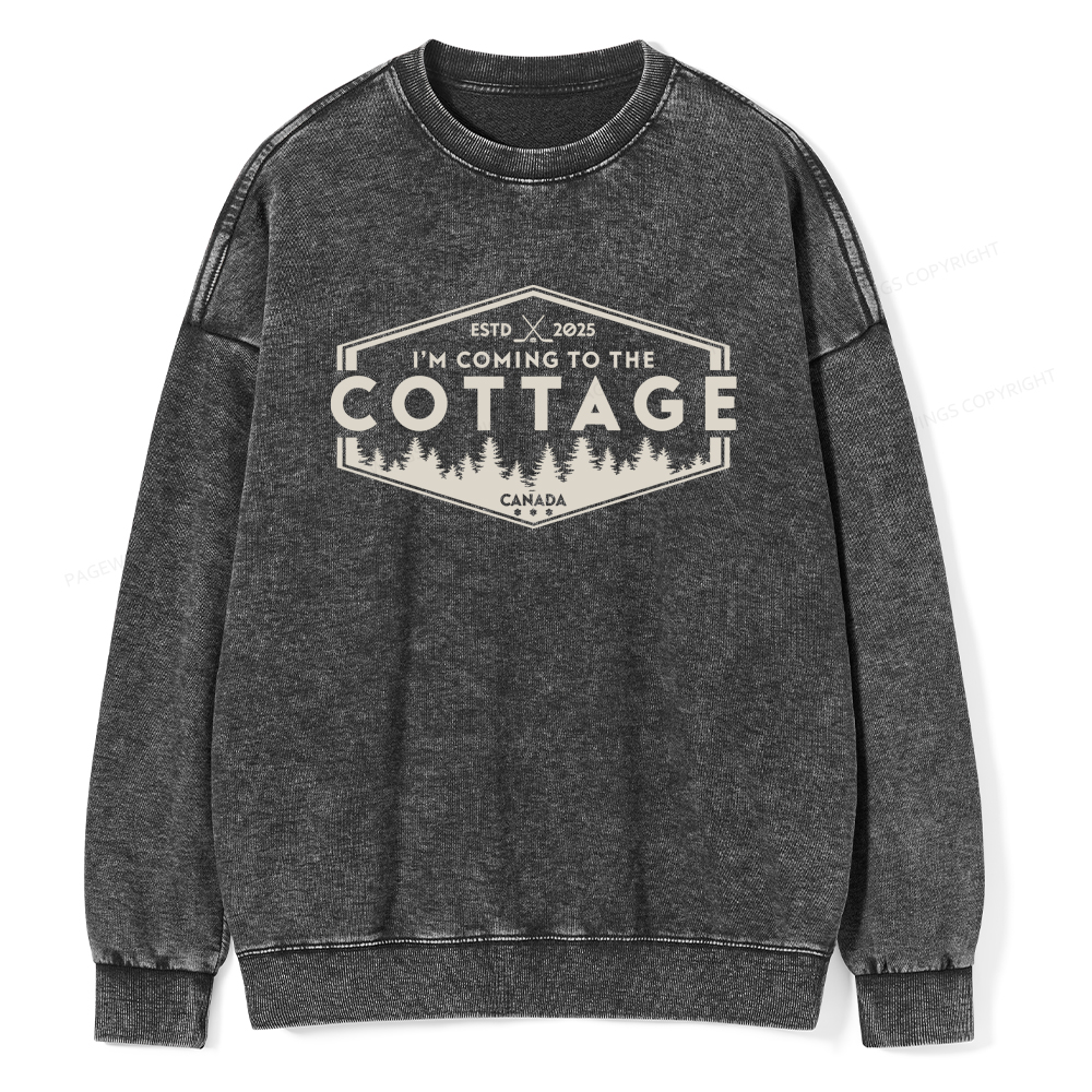 Pagewings Coming To The Cottage Washed Sweatshirt