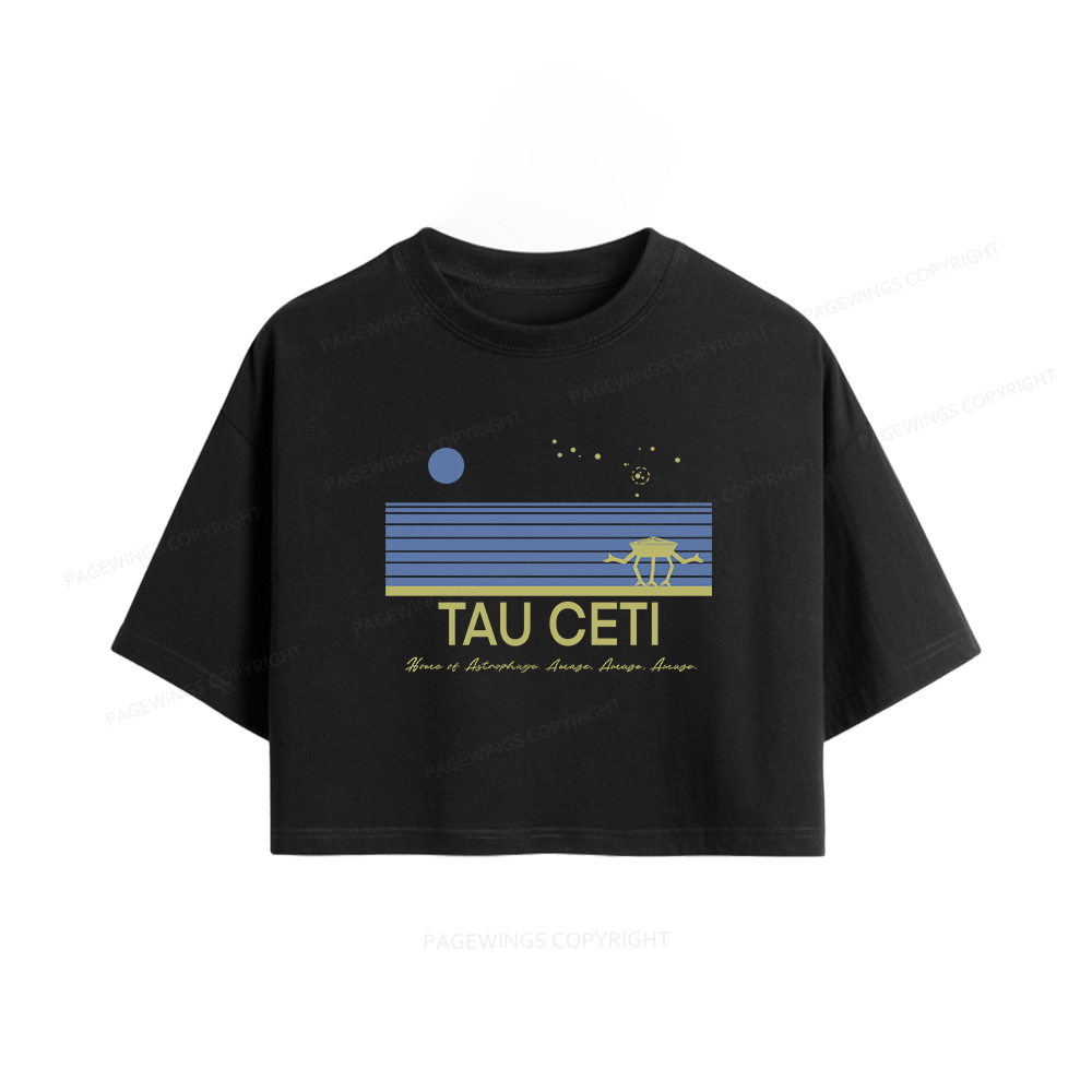 Pagewings Tau Ceti Women Crop Tops