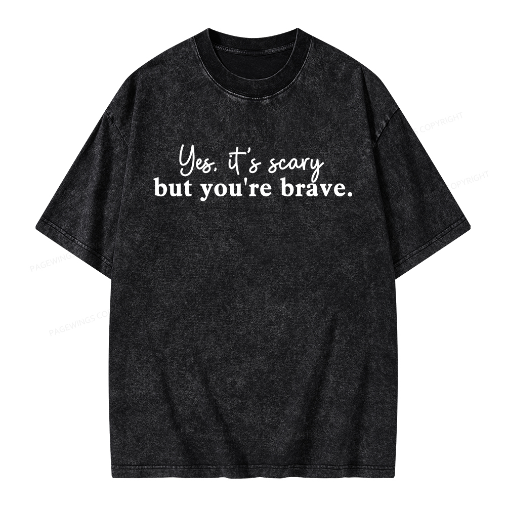 Pagewings Yes It's Scary Unisex Washed T-shirt