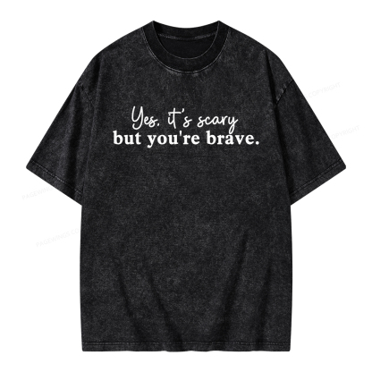 Pagewings Yes It's Scary Unisex Washed T-shirt