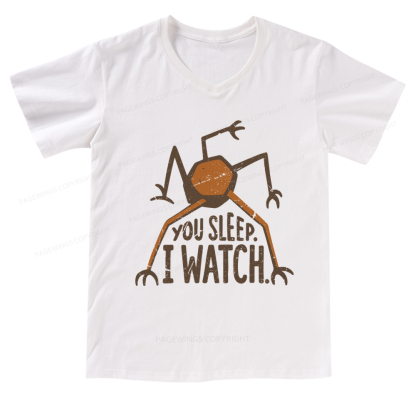 Pagewings You Sleep I Watch V-neck T-shirt