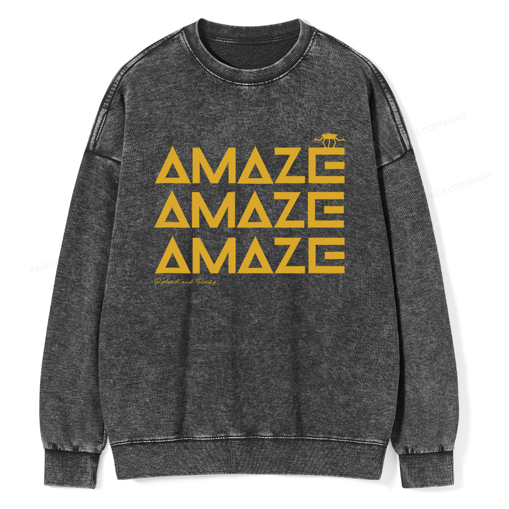 Pagewings Amaze Unisex Washed Sweatshirt