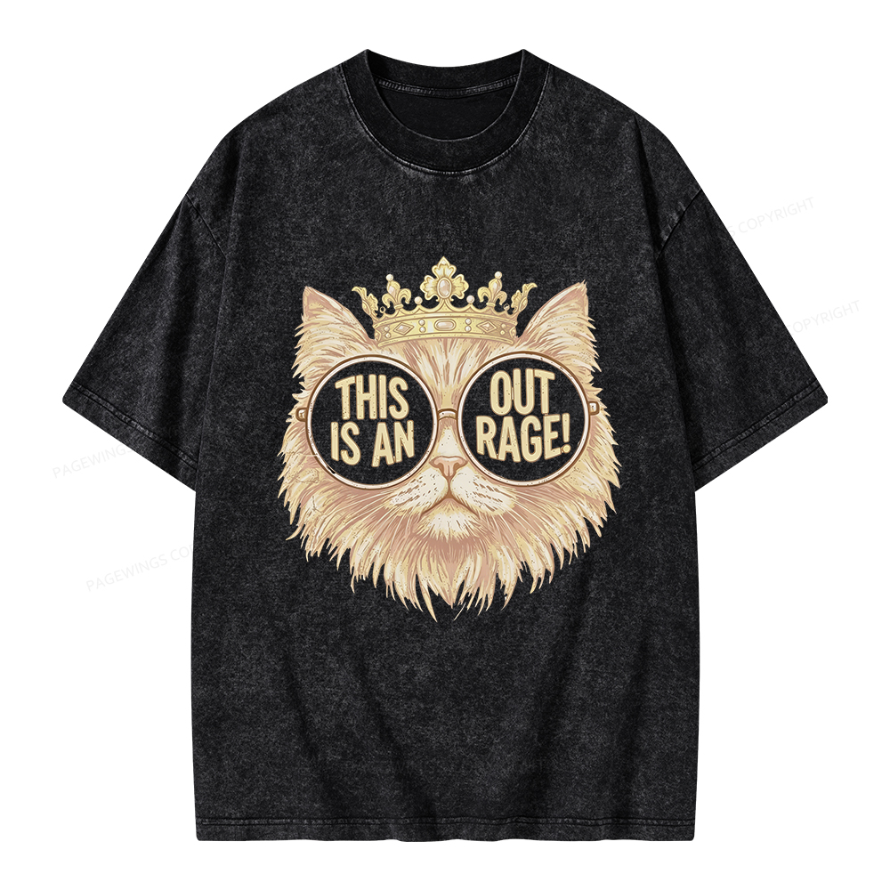 Pagewings This Is An Outrage Unisex Washed T-shirt