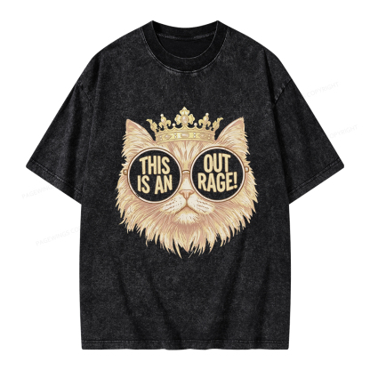 Pagewings This Is An Outrage Unisex Washed T-shirt