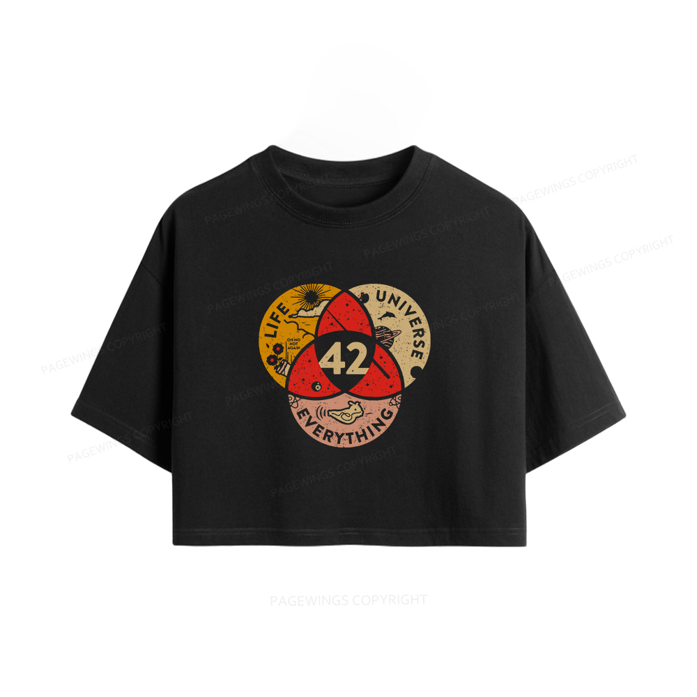 Pagewings 42 The Answer To Life The Universe And Everything Women Crop Tops