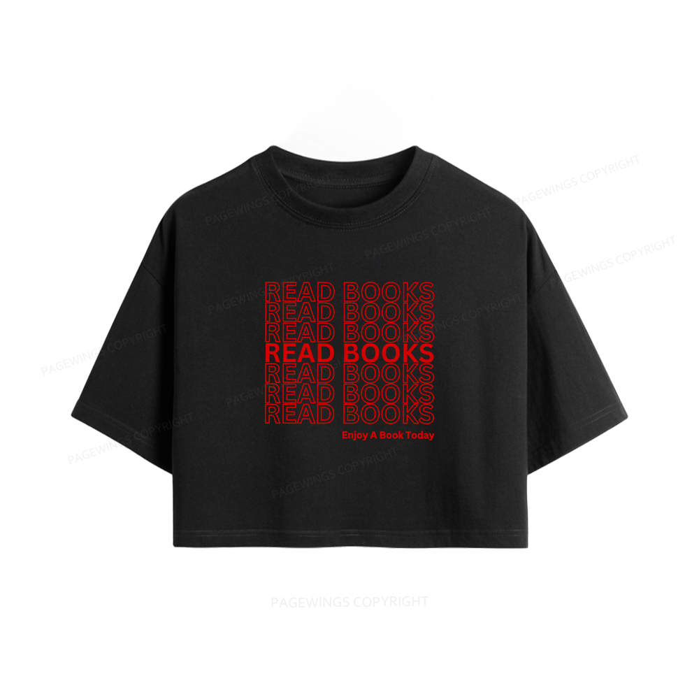 Pagewings Read Books Librarian Women Crop Tops