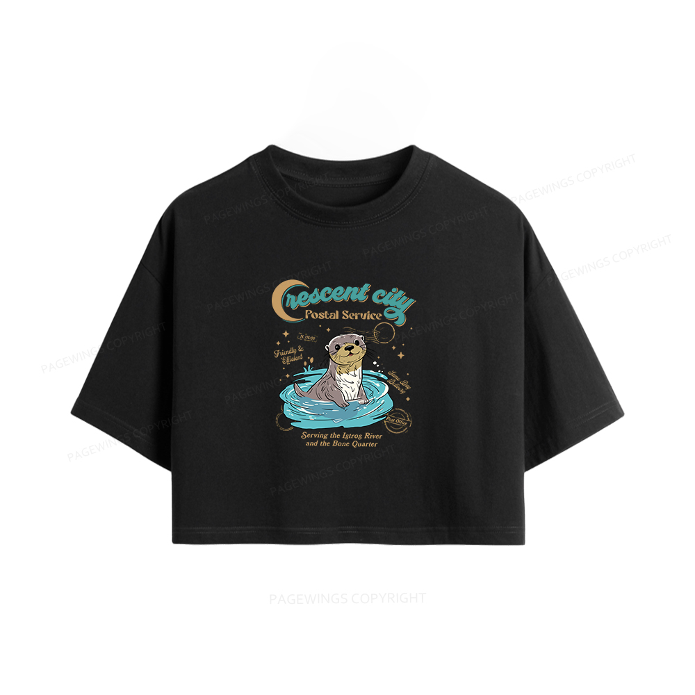 Pagewings Crescent City Postal Service Women Crop Tops