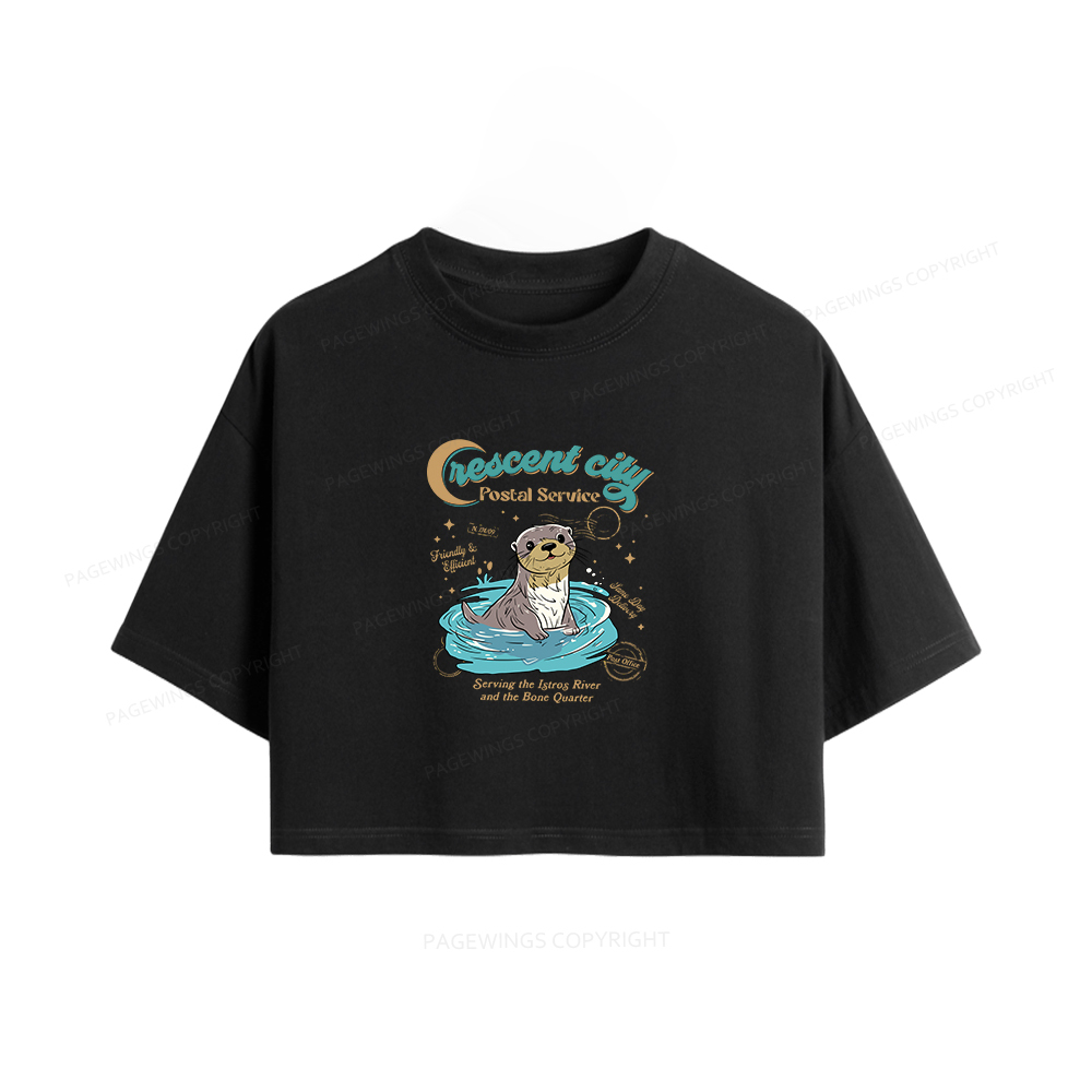 Pagewings Crescent City Postal Service Women Crop Tops