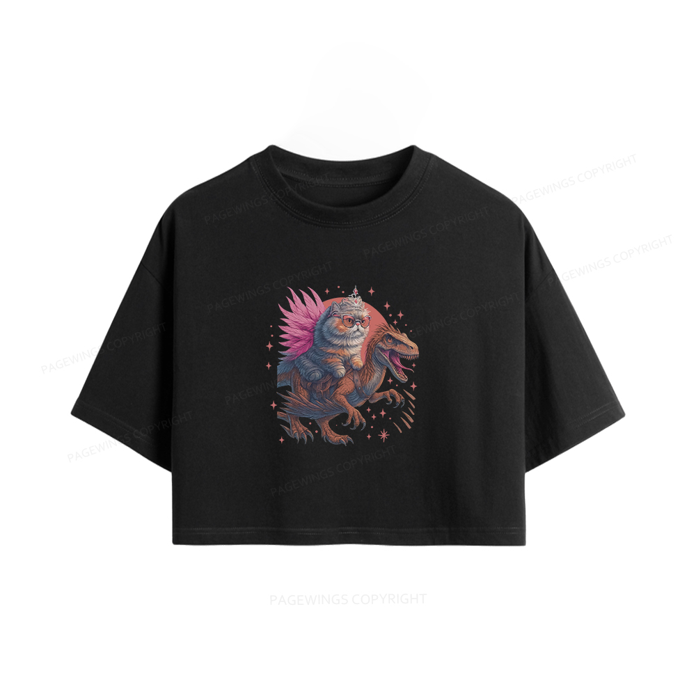 Pagewings Vintage Book Lover Princess  Women Crop Tops