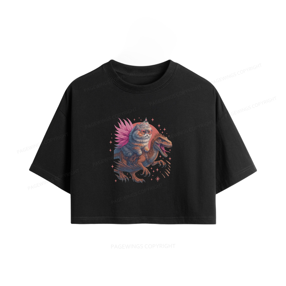 Pagewings Vintage Book Lover Princess  Women Crop Tops