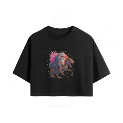 Pagewings Vintage Book Lover Princess  Women Crop Tops