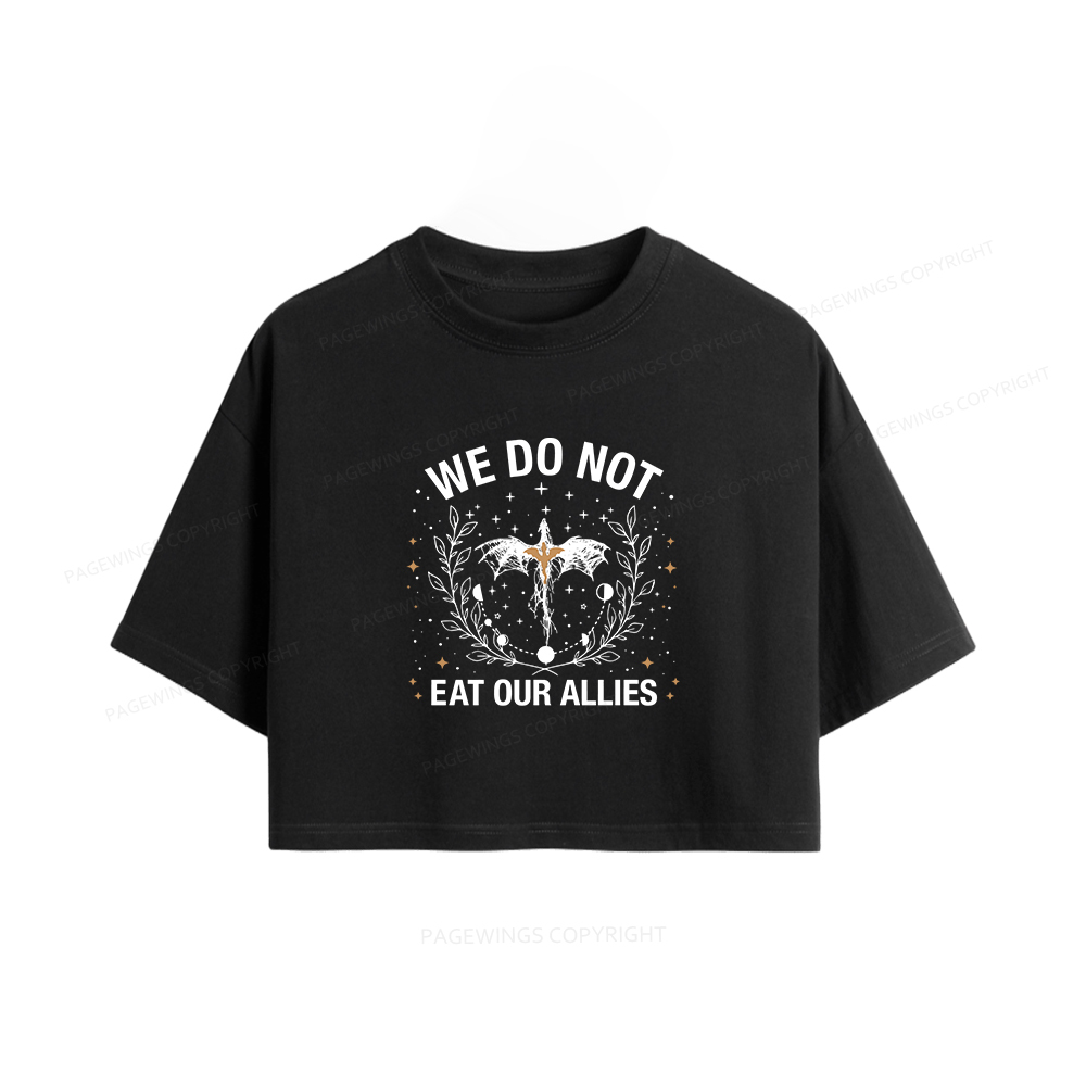 Pagewings We Do Not Eat Our Allies Women Crop Tops
