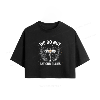 Pagewings We Do Not Eat Our Allies Women Crop Tops