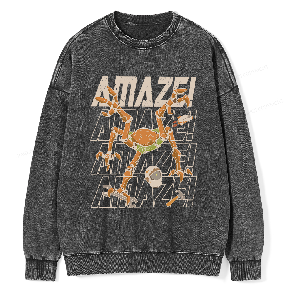 Pagewings AmazeSci Fi Reader Unisex Washed Sweatshirt