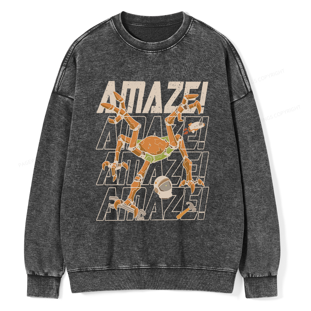 Pagewings AmazeSci Fi Reader Unisex Washed Sweatshirt