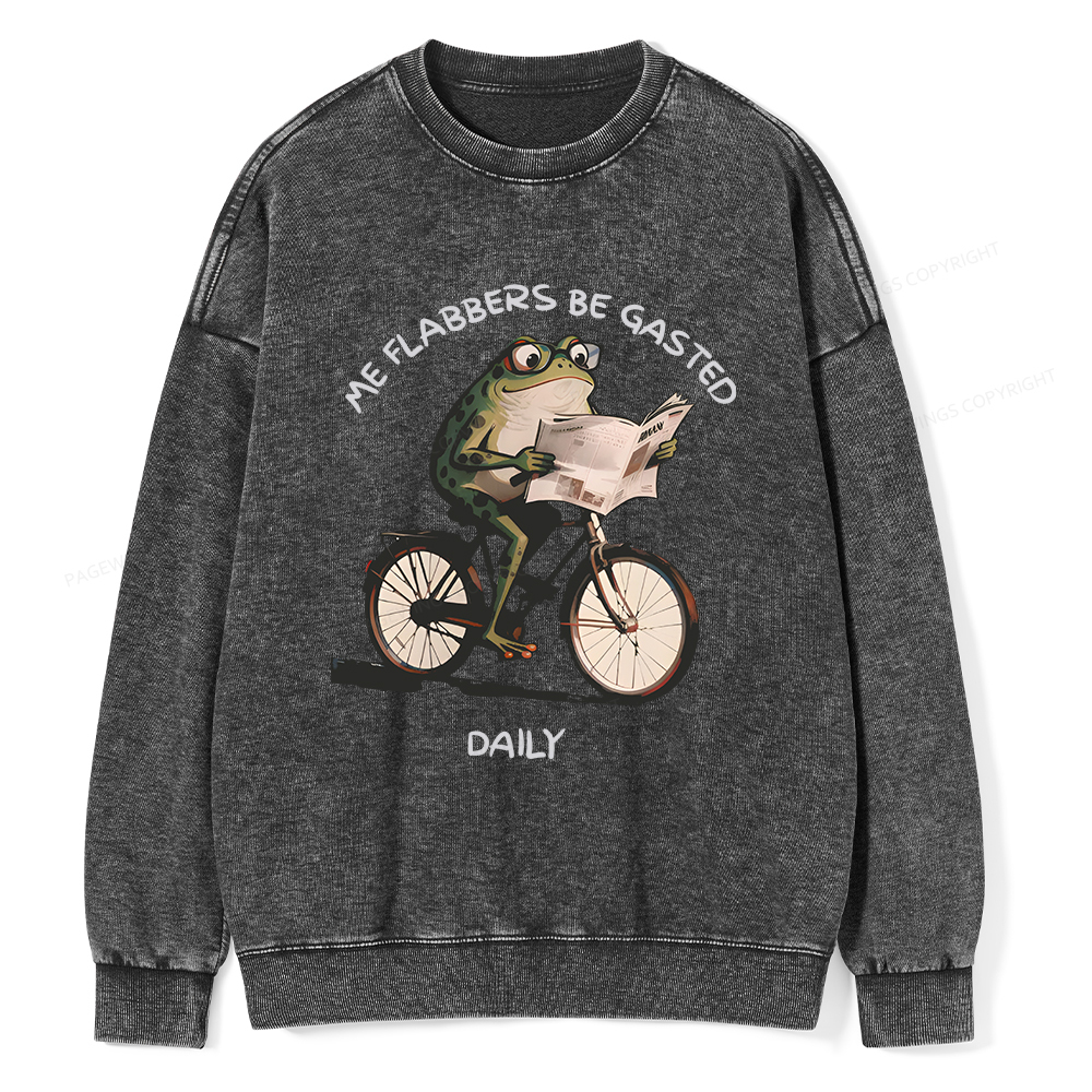 Pagewings Me Flabbers Be Gasted Daily Unisex Washed Sweatshirt