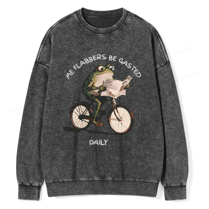 Pagewings Me Flabbers Be Gasted Daily Unisex Washed Sweatshirt