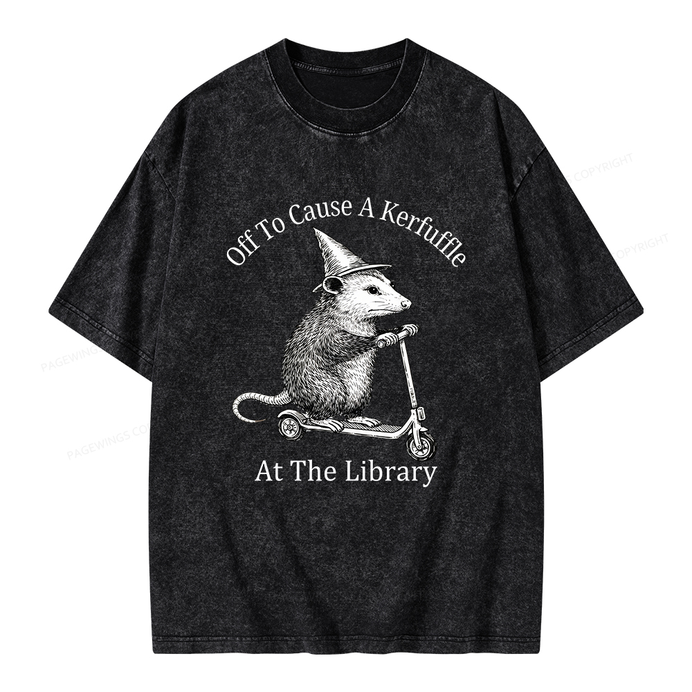 Pagewings Off To Cause A Kerfuffle Unisex Washed T-shirt