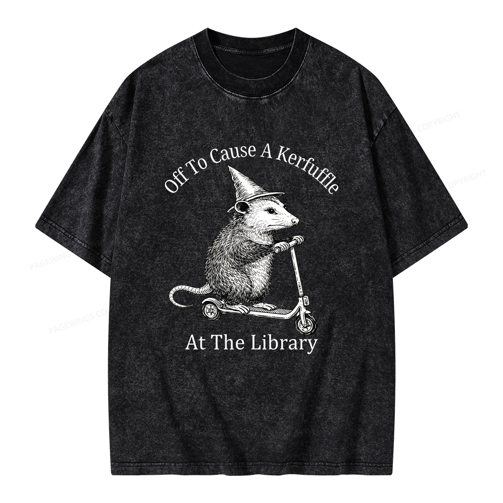 Pagewings Off To Cause A Kerfuffle Unisex Washed T-shirt