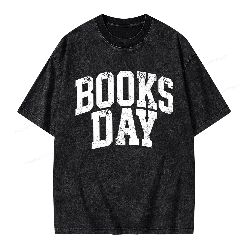 Pagewings Books Day Unisex Washed T-shirt