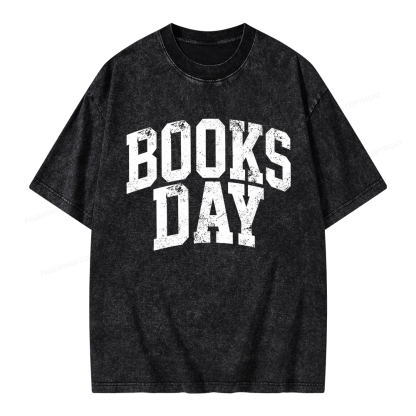 Pagewings Books Day Unisex Washed T-shirt